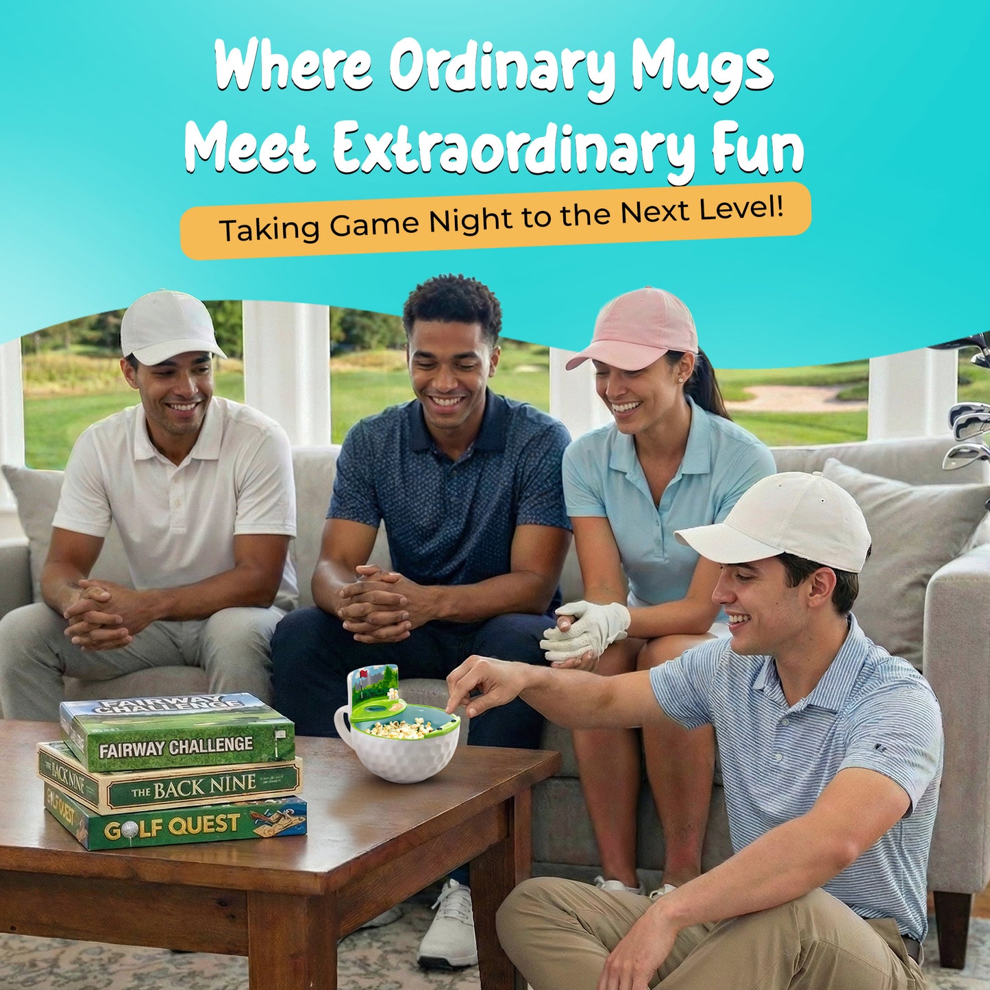Creative golf gift mug for men, women, and teens who love golf and novelty sports drinkware